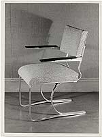 Aluminum chair designed by Marcel Breuer