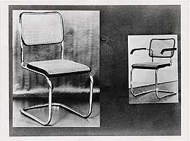 Cesca dining room chair designed by Marcel Breuer