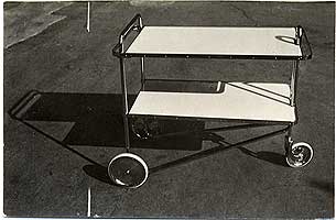 Tea cart designed by Marcel Breuer