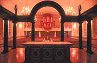 Church chancel and altar.